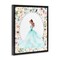 Stupell Industries Blue Princess with Pearl Border Floating Frame, design by Christine Simpson Art